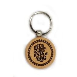 Porte clefs life is better with a dog